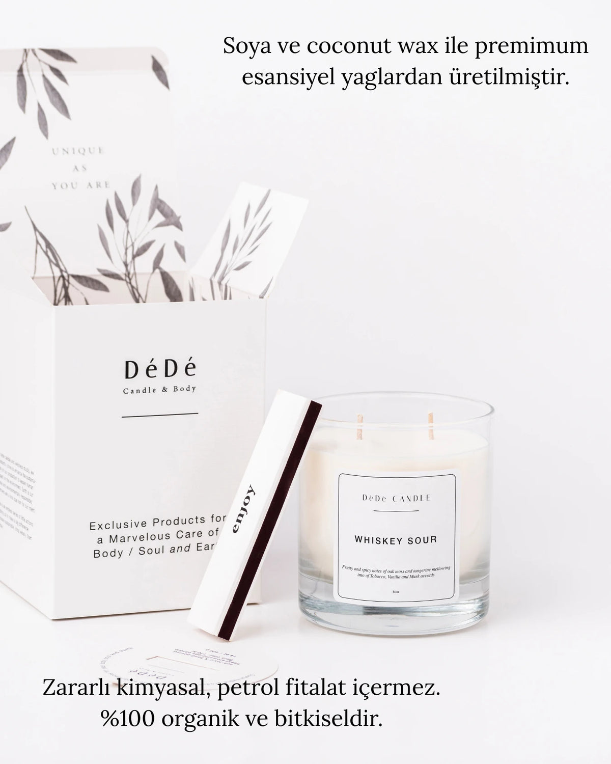 Whiskey Sour - Organik Kokulu Soya Mumu | Fine & Artisanal Candle