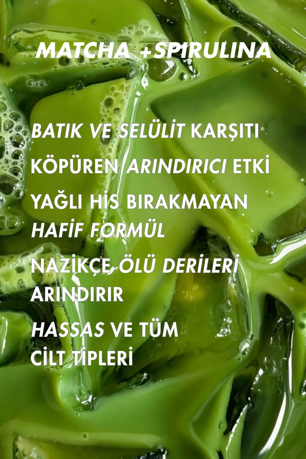 Matcha + Spirulina Body Scrub | Arındırıcı, Köpüren Formda Vücut Peelingi