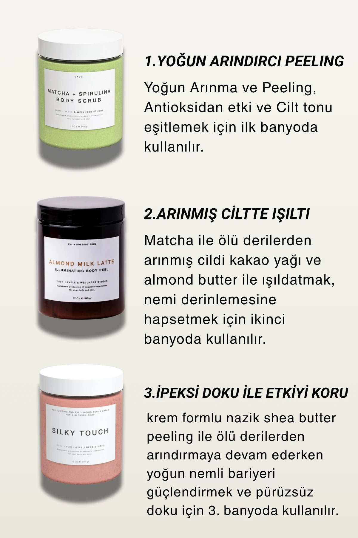 Body Trio  | 3 Aşamalı Vücut Bakım Seti