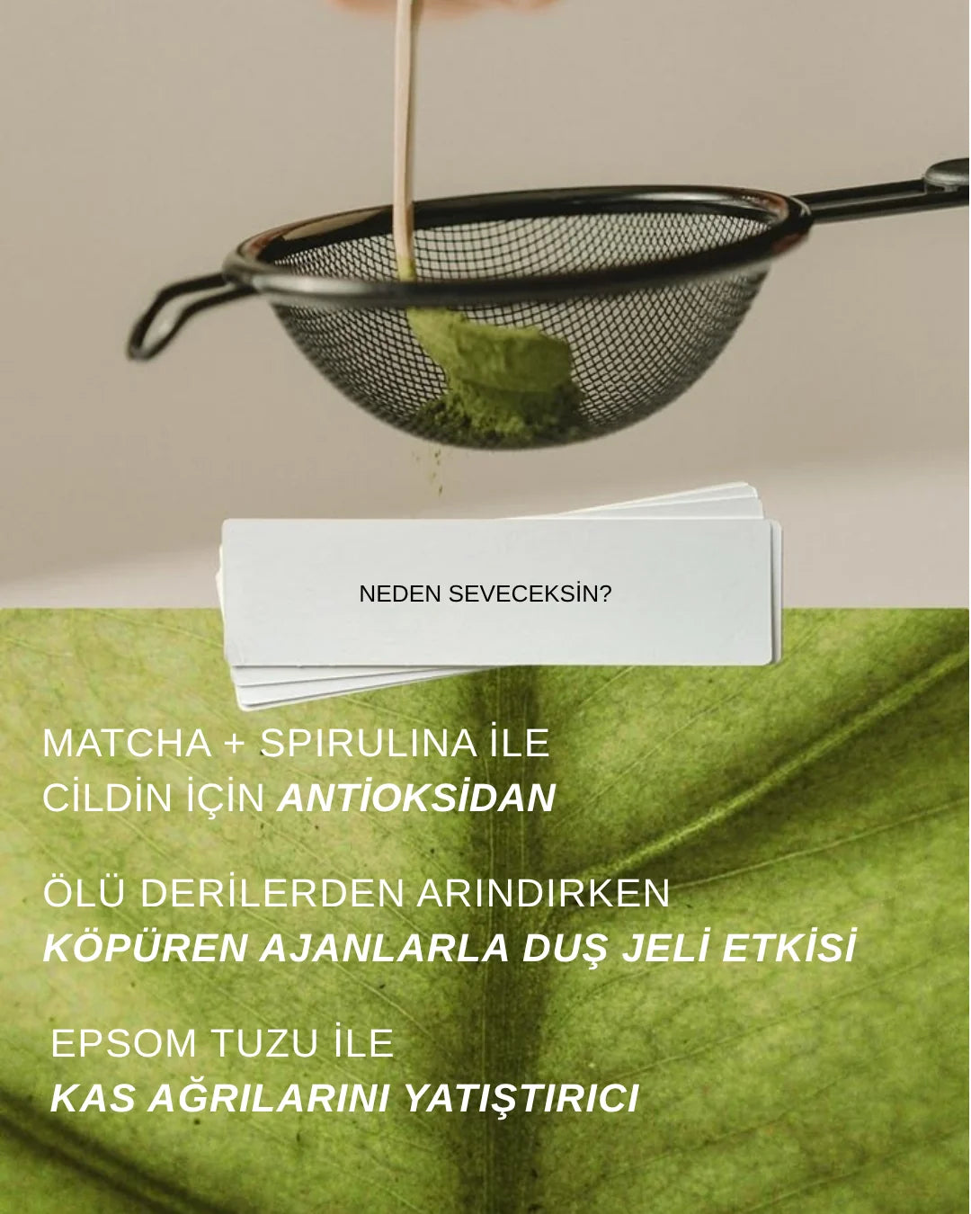 Matcha + Spirulina Body Scrub | Arındırıcı, Köpüren Formda Vücut Peelingi