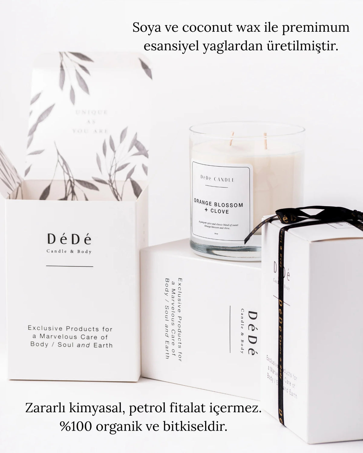 Orange Blossom + Clove - Organik Soya Kokulu Mum | Fine & Artisanal Candle